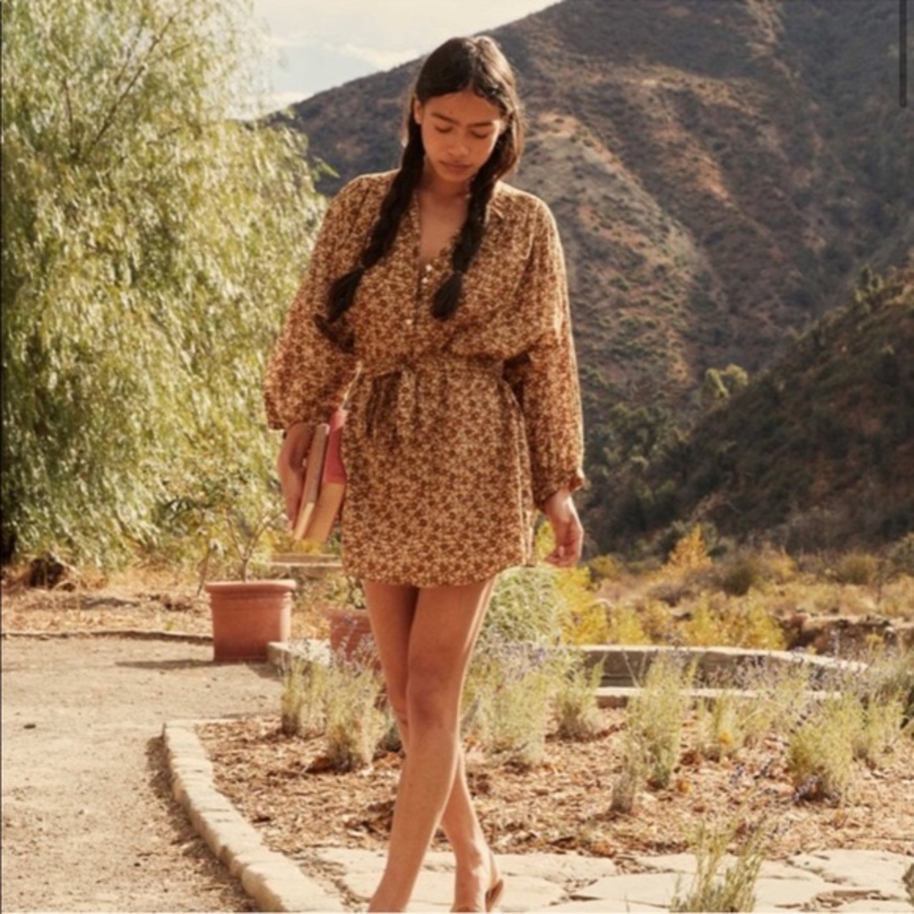Doen Opal Dress in Golden Mesa Floral, XS